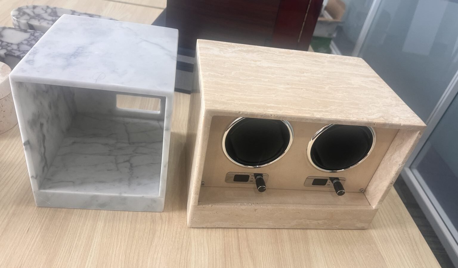 custom luxury marble watch winder manufacturer